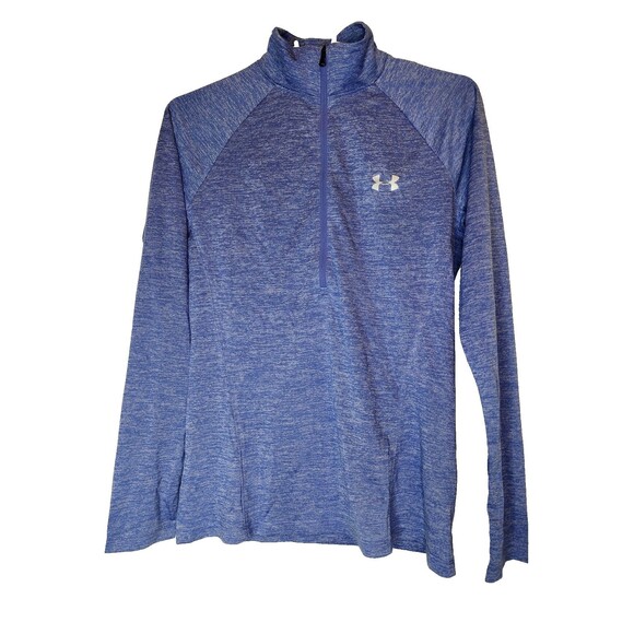 Under Armour Women's Size Small 1/4 Zip Logo Pullover Blue - Picture 1 of 4